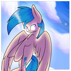 Size: 894x894 | Tagged: safe, artist:myralilth, artist:snowolive, imported from derpibooru, firefly, pegasus, pony, collaboration, cutie mark, female, flying, g1, g1 to g4, generation leap, looking up, mare, sidemouth, smiling, solo