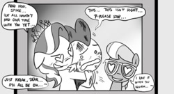 Size: 899x485 | Tagged: safe, artist:loreto-arts, imported from derpibooru, diamond tiara, silver spoon, spike, dragon, earth pony, pony, comic:friendship is innuendo, comic, cropped, female, filly, glasses, heart eyes, i need an adult, in love, jewelry, male, shipping, silverspike, silverspiketiara, spike gets all the fillies, spike gets all the mares, spiketiara, straight, stranger danger, tiara, wingding eyes