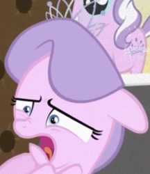 Size: 373x431 | Tagged: safe, imported from derpibooru, screencap, diamond tiara, earth pony, pony, ponyville confidential, cropped, cute, diamondbetes, disgusted, do not want, faic, female, filly, floppy ears, gabby gums, jewelry, reaction image, solo, tiara