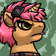 Size: 184x184 | Tagged: safe, artist:boxgoat, artist:quelux, imported from derpibooru, oc, oc only, oc:noah fence, pony, unicorn, bust, cigarette, female, mare, smoking, solo