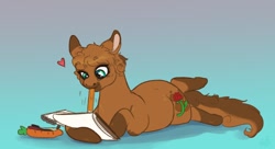 Size: 1280x696 | Tagged: safe, artist:boxgoat, imported from derpibooru, oc, oc only, earth pony, pony, belly, coat markings, drawing, mouth hold, pencil, pencil case, prone, sketchbook, socks (coat marking), socks (coat markings), solo