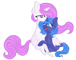 Size: 1356x1072 | Tagged: safe, artist:anitapadillax3, imported from derpibooru, princess celestia, princess luna, alicorn, pony, blank flank, cewestia, cute, female, filly, filly celestia, filly luna, hug, lunabetes, open mouth, pink-mane celestia, pixel art, royal sisters, simple background, smiling, transparent background, winghug, wings, woona, young celestia, younger