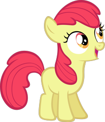 Size: 4303x5008 | Tagged: safe, artist:lilcinnamon, edit, editor:slayerbvc, imported from derpibooru, vector edit, apple bloom, earth pony, pony, .psd available, absurd resolution, accessory-less edit, female, filly, missing accessory, simple background, solo, trace, transparent background, vector