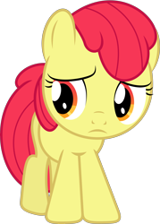 Size: 4884x6828 | Tagged: safe, artist:siaphra, edit, editor:slayerbvc, imported from derpibooru, vector edit, apple bloom, earth pony, pony, absurd resolution, accessory-less edit, female, filly, missing accessory, simple background, solo, transparent background, vector