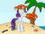 Size: 1600x1200 | Tagged: source needed, safe, artist:sheeppony, imported from derpibooru, rarity, crab, pony, unicorn, animated, beach, bipedal, crab hat, crab rave, cute, dancing, eyes closed, female, music, palm tree, raribetes, solo, sound, tree, webm