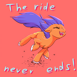 Size: 1200x1200 | Tagged: safe, artist:ikarooz, imported from derpibooru, oc, oc only, earth pony, pony, female, mare, solo, the ride never ends