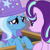 Size: 1081x1078 | Tagged: safe, imported from derpibooru, screencap, starlight glimmer, trixie, pony, unicorn, the ending of the end, cropped, duo, eye contact, female, lidded eyes, looking at each other, mare, smiling