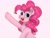 Size: 2048x1536 | Tagged: safe, artist:siripim111, imported from derpibooru, pinkie pie, earth pony, pony, blue eyes, cute, diapinkes, ear fluff, female, half body, open mouth, open smile, pink background, simple background, smiling, solo, white background