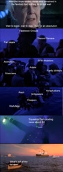 Size: 850x2305 | Tagged: safe, edit, edited screencap, imported from derpibooru, screencap, human, carpathia, end of an era, end of g4, end of ponies, meme, metaphor, movie reference, object labeling meme, reference, titanic, tragic