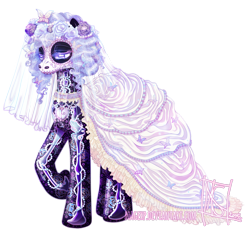 Size: 2528x2372 | Tagged: safe, artist:magexp, imported from derpibooru, oc, oc only, earth pony, pony, bone, clothes, dia de los muertos, dress, earth pony oc, female, flower, flower in hair, mare, raised hoof, simple background, skeleton, solo, transparent background, wedding dress