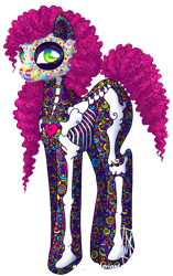 Size: 1000x1588 | Tagged: safe, artist:magexp, imported from derpibooru, oc, oc only, pony, bodypaint, bone, clothes, costume, dia de los muertos, female, mare, simple background, skeleton, skeleton costume, solo, transparent background