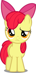 Size: 3000x6051 | Tagged: safe, artist:dashiesparkle, imported from derpibooru, apple bloom, earth pony, pony, the show stoppers, confused, female, filly, simple background, solo, transparent background, vector