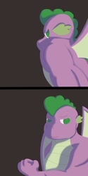 Size: 1280x2560 | Tagged: safe, artist:m3g4p0n1, imported from derpibooru, spike, the last problem, chad, gigachad, gigachad spike, looking at you, male, meme, muscles, older, older spike, ricardo milos, solo