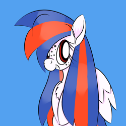 Size: 1000x1000 | Tagged: safe, artist:souldew, imported from derpibooru, oc, oc only, oc:ocean bird, pegasus, pony, freckles, smiling