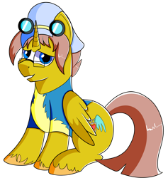 Size: 1280x1350 | Tagged: safe, artist:rainbowtashie, imported from derpibooru, caboose, full steam, promontory, silver lining, silver zoom, sunburst, oc, oc only, oc:heartstrong flare, alicorn, pony, alicorn oc, big boy, clothes, commissioner:bigonionbean, fusion, fusion:caboose, fusion:heartstrong flare, fusion:promontory, fusion:silver zoom, fusion:sunburst, glasses, goggles, hat, male, solo, stallion, the ass was fat, thicc ass, uniform, wonderbolts, wonderbolts uniform