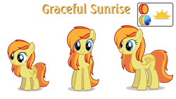 Size: 2560x1440 | Tagged: safe, artist:2huvian, imported from derpibooru, oc, oc only, oc:graceful sunrise, pegasus, cutie mark, female, filly, mare, reference sheet, show accurate, simple background, transparent background