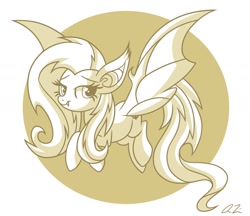 Size: 1280x1108 | Tagged: safe, artist:iheartjapan789, imported from derpibooru, fluttershy, bat pony, pony, abstract background, bat ponified, circle background, cute, female, flutterbat, race swap, shyabates, shyabetes, solo, spread wings, wings