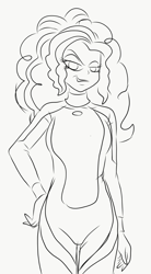 Size: 1823x3300 | Tagged: safe, artist:drunken bubblez, derpibooru exclusive, imported from derpibooru, adagio dazzle, human, equestria girls, lineart, wetsuit