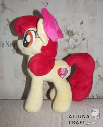 Size: 2534x3108 | Tagged: safe, artist:allunacraft, imported from derpibooru, apple bloom, pony, irl, older, older apple bloom, photo, plushie, solo