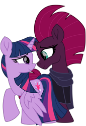 Size: 5992x8777 | Tagged: safe, alternate version, artist:ejlightning007arts, edit, imported from derpibooru, tempest shadow, twilight sparkle, alicorn, pony, unicorn, broken horn, clothes, cute, female, horn, lesbian, scarf, shipping, tempestbetes, tempestlight, twiabetes, twilight sparkle (alicorn)