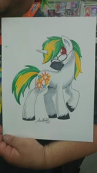 Size: 1152x2048 | Tagged: safe, artist:jadedjynx, imported from derpibooru, oc, oc only, pony, unicorn, solo, traditional art