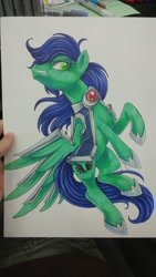 Size: 1152x2048 | Tagged: safe, artist:jadedjynx, imported from derpibooru, oc, oc only, pegasus, pony, solo, traditional art