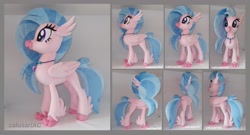 Size: 5072x2744 | Tagged: safe, artist:calusariac, imported from derpibooru, silverstream, classical hippogriff, hippogriff, colored hooves, cute, diastreamies, female, irl, jewelry, necklace, photo, plushie, solo, unshorn fetlocks