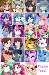 Size: 1224x1838 | Tagged: safe, artist:dvixie, deleted from derpibooru, imported from derpibooru, hoo'far, starlight glimmer, trixie, oc, oc:cinnabyte, oc:gadget, oc:precious metal, earth pony, human, pegasus, unicorn, bust, non-mlp oc, pokémon