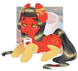 Size: 900x828 | Tagged: safe, artist:sadelinav, imported from derpibooru, oc, oc only, oc:firecracker, earth pony, pony, clothes, female, mare, prone, socks, solo