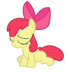 Size: 6703x7000 | Tagged: safe, artist:tardifice, imported from derpibooru, apple bloom, earth pony, pony, a friend in deed, apple bloom's bow, bow, female, filly, hair bow, sad, simple background, sitting, solo, transparent background, vector