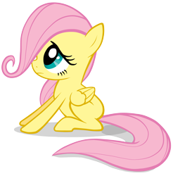 Size: 4666x4742 | Tagged: safe, artist:petraea, imported from derpibooru, fluttershy, pony, absurd resolution, cute, female, filly, filly fluttershy, shyabetes, simple background, solo, transparent background, vector, younger