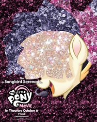 Size: 800x1000 | Tagged: safe, imported from derpibooru, songbird serenade, pony, my little pony: the movie, female, glitter, glitter pony, mare, microphone, my little pony, my little pony logo, singing, song