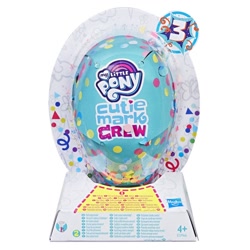 Size: 1200x1200 | Tagged: safe, imported from derpibooru, pony, boom, box, capsule, confetti, cutie mark crew, hasbro, my little pony logo, surprise box, toy