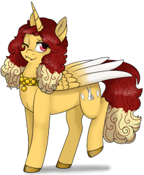 Size: 907x1100 | Tagged: safe, artist:69beas, imported from derpibooru, oc, oc only, oc:jessie feuer, alicorn, pony, collar, colored hooves, colored wings, fangs, female, mare, one eye closed, raised leg, simple background, smiling, solo, transparent background, wings