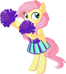 Size: 6056x6769 | Tagged: safe, artist:cyanlightning, imported from derpibooru, fluttershy, pegasus, pony, 2 4 6 greaaat, .svg available, absurd resolution, bipedal, blushing, cheerleader, cheerleader fluttershy, clothes, cute, daaaaaaaaaaaw, ear fluff, female, folded wings, mare, miniskirt, pleated skirt, pom pom, shyabetes, simple background, skirt, smiling, solo, transparent background, vector, wings