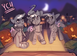 Size: 1188x871 | Tagged: safe, artist:vincher, imported from derpibooru, oc, pony, halloween, holiday, ych example, your character here