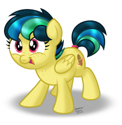 Size: 1967x2006 | Tagged: safe, artist:aleximusprime, imported from derpibooru, oc, oc only, oc:apogee, pegasus, pony, cute, female, filly, open mouth, simple background, solo, tail wrap, transparent background, weapons-grade cute