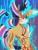 Size: 1536x2048 | Tagged: safe, artist:supercyclonepro, imported from derpibooru, applejack, rarity, earth pony, semi-anthro, unicorn, bipedal, dragon ball, dragon ball super, dragon ball super: broly, female, fusion, lesbian, rainbow power, rarijack, shipping