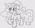 Size: 680x562 | Tagged: safe, artist:leadhooves, imported from derpibooru, pinkie pie, pony, female, monochrome, simple background, sketch, solo, white background