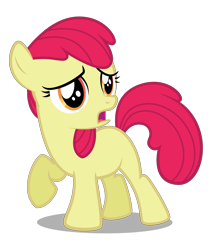 Size: 2339x2763 | Tagged: safe, artist:robzombiefan2121, edit, editor:slayerbvc, imported from derpibooru, vector edit, apple bloom, earth pony, pony, accessory-less edit, female, filly, missing accessory, simple background, solo, transparent background, vector