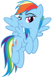 Size: 4541x6774 | Tagged: safe, artist:andoanimalia, imported from derpibooru, rainbow dash, pegasus, pony, the last crusade, absurd resolution, female, lidded eyes, looking at you, mare, simple background, solo, spread wings, transparent background, vector, wings