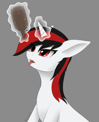 Size: 746x923 | Tagged: safe, artist:kota, imported from derpibooru, oc, oc only, oc:blackjack, pony, unicorn, fallout equestria, fallout equestria: project horizons, bottle, female, magic, mare, solo, telekinesis