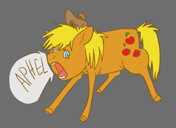 Size: 1097x795 | Tagged: safe, anonymous artist, artist:purple-blep, imported from derpibooru, applejack, earth pony, pony, /mlp/, 4chan, drawthread, female, solo, speech bubble, text, wat