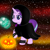 Size: 1000x1000 | Tagged: safe, artist:itspeahead, artist:katya, artist:peahead, edit, imported from derpibooru, starlight glimmer, pony, unicorn, clothes, costume, female, halloween, halloween costume, holiday, magic, mare, nightmare night, nightmare night costume, pumpkin, solo, spider web