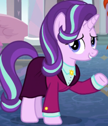 Size: 600x700 | Tagged: safe, edit, edited screencap, imported from derpibooru, screencap, starlight glimmer, pony, unicorn, the last problem, cropped, cute, female, glimmerbetes, low quality, mare, older, older starlight glimmer, raised hoof, solo