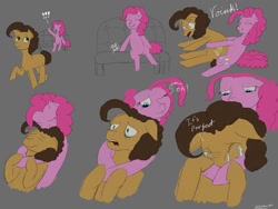 Size: 1032x774 | Tagged: safe, artist:pickaxeproductions, imported from derpibooru, cheese sandwich, pinkie pie, pony, cheesepie, female, male, shipping, straight