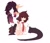 Size: 1024x885 | Tagged: safe, artist:little-sketches, artist:php146, imported from derpibooru, oc, oc:ayaka, oc:masashi, draconequus, pony, female, male, necktie, simple background, white background