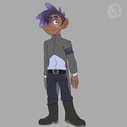 Size: 1688x1688 | Tagged: safe, artist:moonaknight13, imported from derpibooru, oc, oc:artemis knight, human, alternate universe, child, clothes, dark skin, humanized, information, next generation, prince, uniform