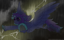 Size: 1920x1200 | Tagged: safe, artist:brainiac, imported from derpibooru, oc, oc only, oc:stormy night, pegasus, pony, commission, fallout equestria: guardians of the wastes, female, mare, safety goggles, solo