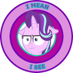 Size: 269x269 | Tagged: safe, imported from derpibooru, starlight glimmer, pony, unicorn, marks for effort, :i, faic, female, floppy ears, i mean i see, mare, reaction image, seal of approval, simple background, solo, transparent background, vector